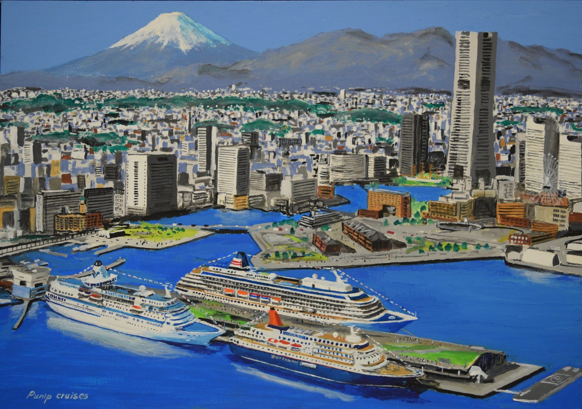 2/4～2/19　PUNIP cruises 絵画展「 横浜港の船と大さん橋の歴史 」